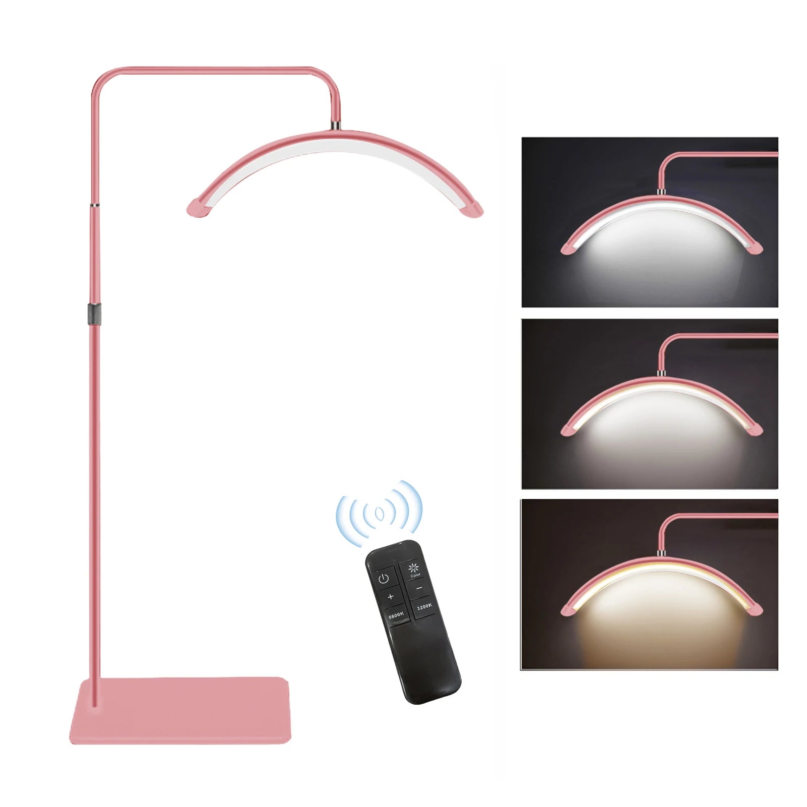 Andoer HD-M6X 36W Floor LED Video Light Half-moon Shaped Fill Light  3200K-5600K Dimmable with 180cm/ 70.9in Metal Light Stand 