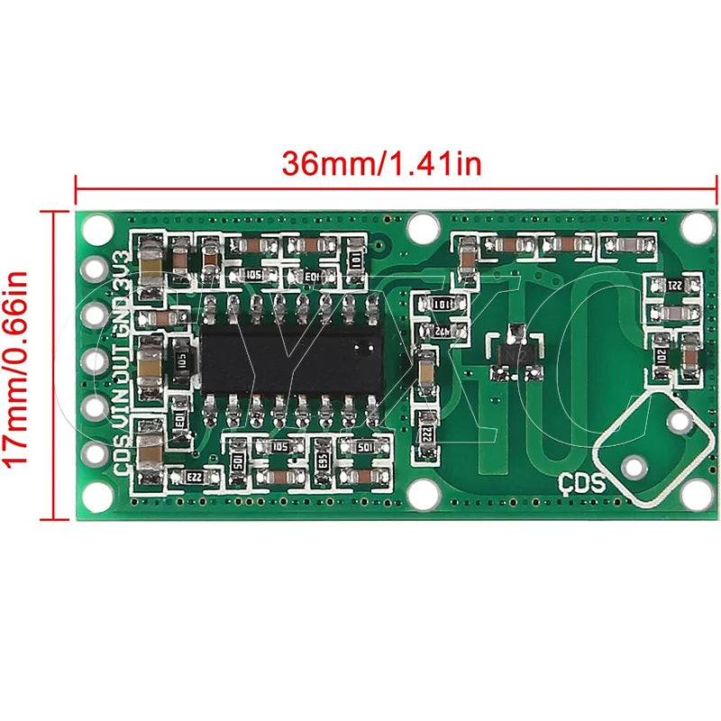 Modul mikrovlnného radarového snímača pohybu RCWL-0516, balenie 10 ks