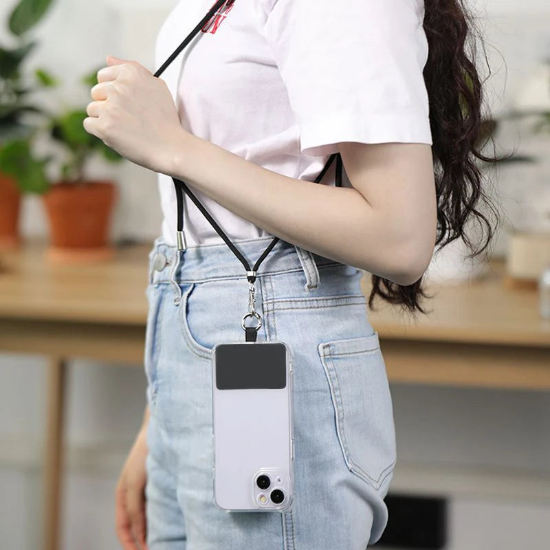 1pcs Crossbody Lanyard Necklace Strap Universal Mobile Phone Adjustment Long Hanging Rope With Clip Anti-Lost Lanyard 