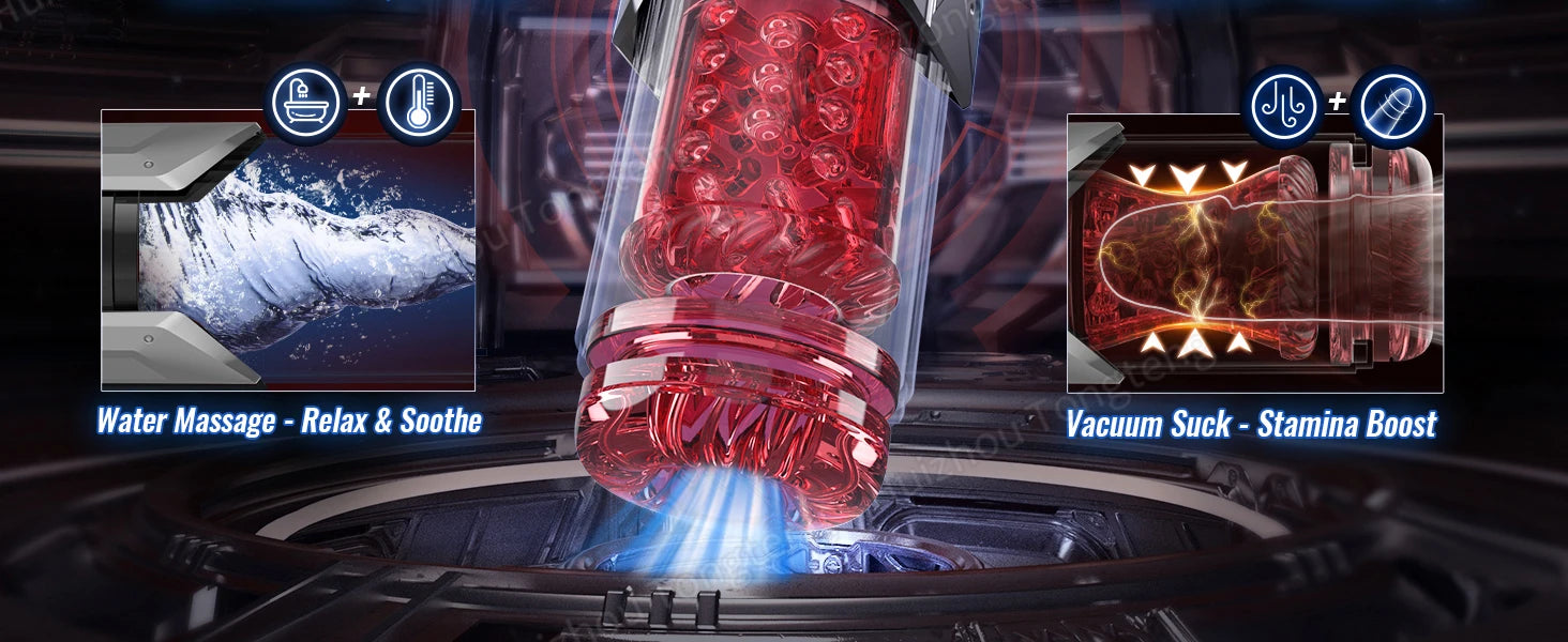 İtme ve Emme Modlarına Sahip Otomatik Erkek Mastürbatör Penis Pompası