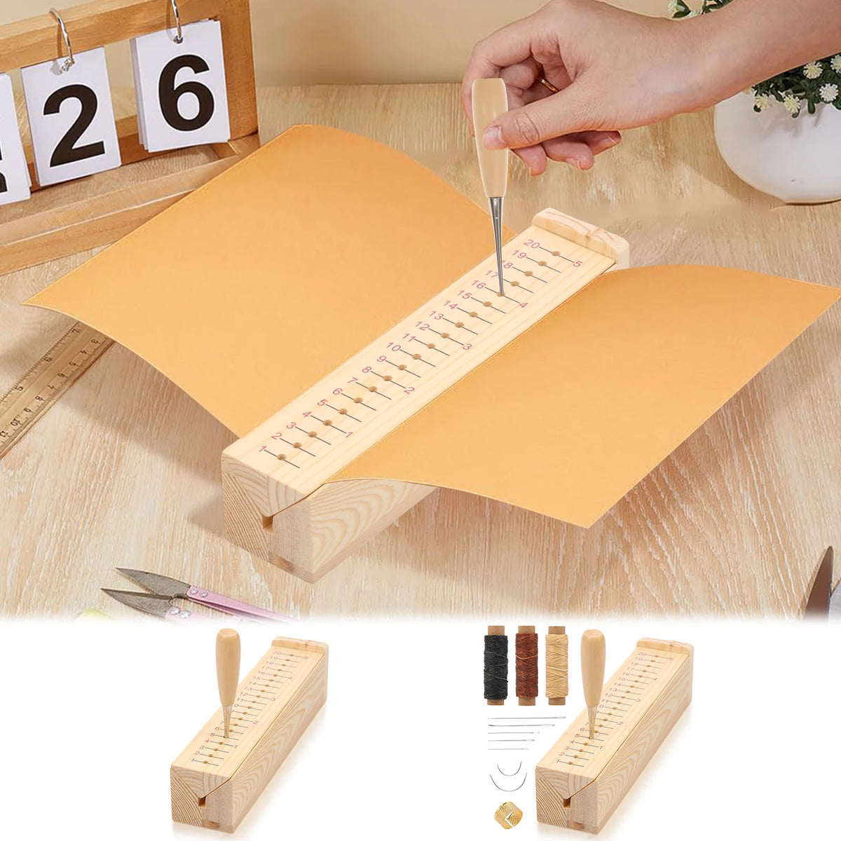 Houten Boekbindkraag Kit — Drie Toolset Opties