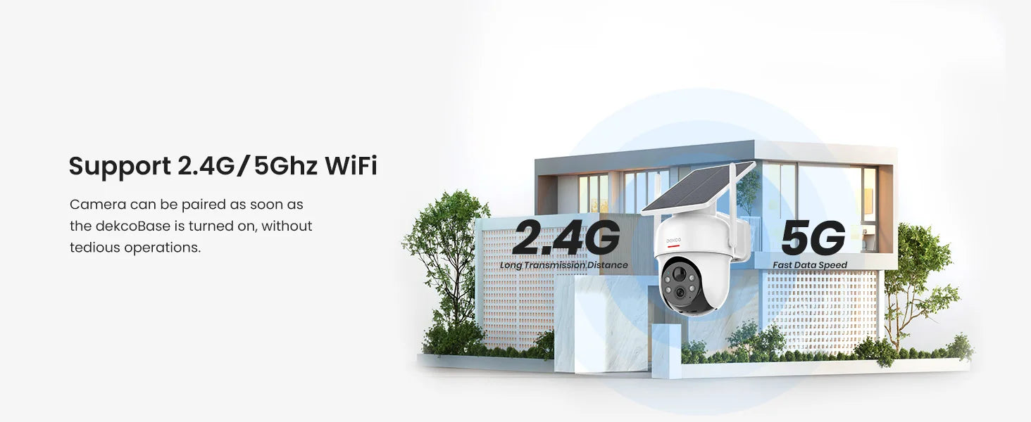 DEKCO 3MP Solar Security Camera System, 4-Camera Kit