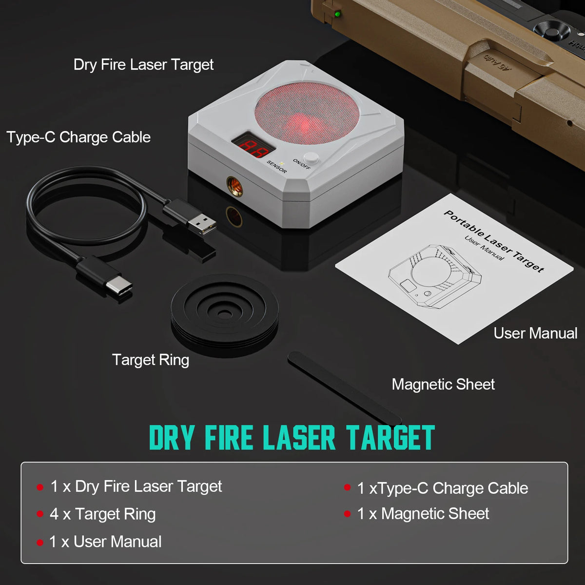 Cible laser à induction infrarouge avec score électronique