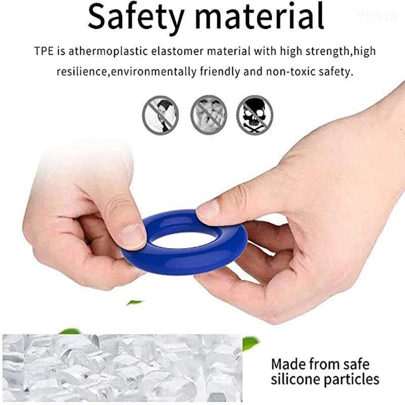 Geliştirilmiş Performans için 3 Parçalı Silikon Penis Halkası Seti