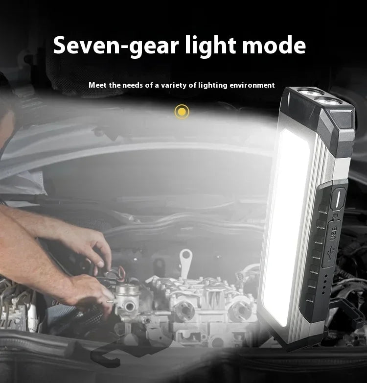 Waterproof with Magnet Flashlight Portable COB Work Light LED 4000mAh Flashlights Multimode 18650 Camping Torch Light 