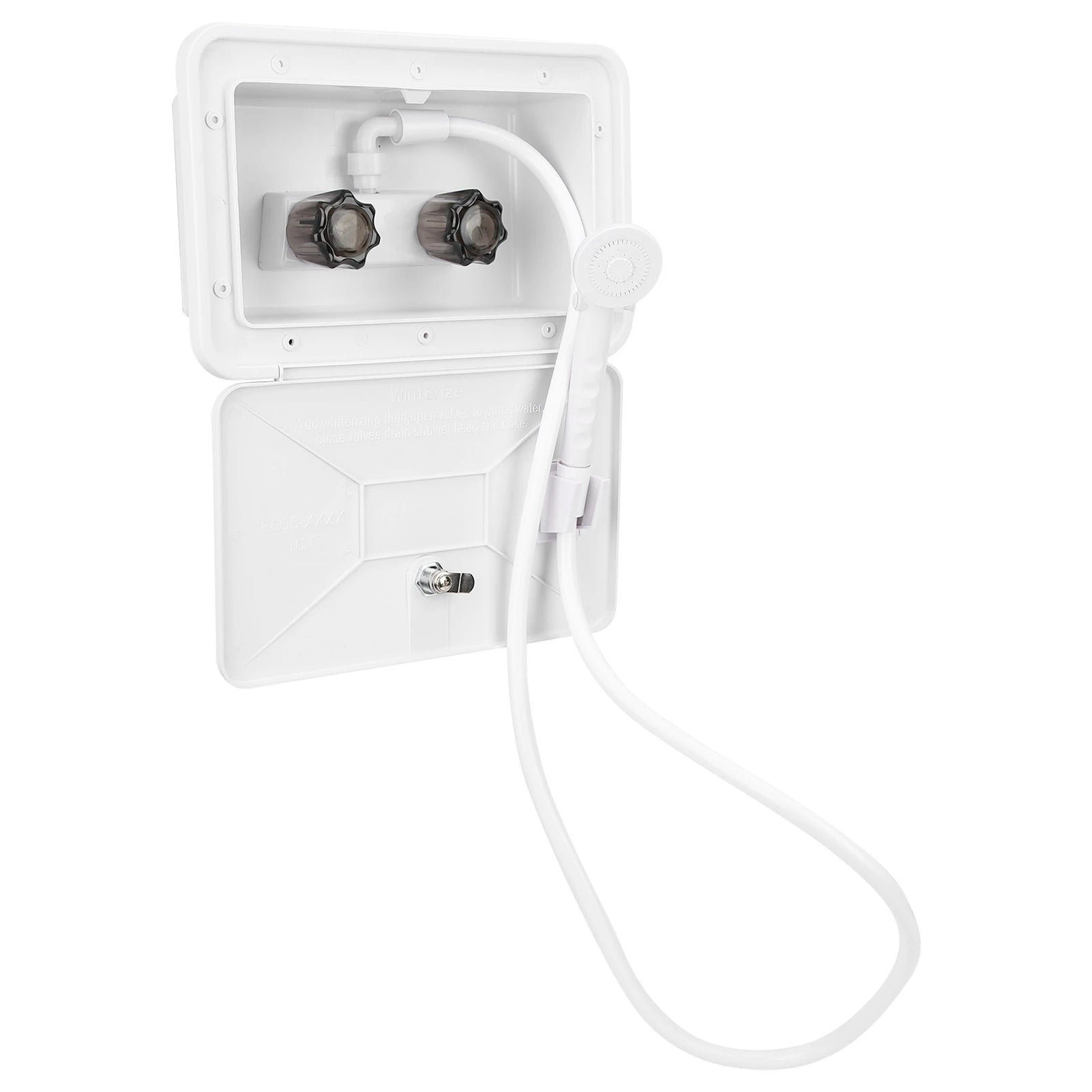 RV Exterior Shower Box Kit Outdoor Washing Kit With Lock For Boat Yacht Camper Motorhome