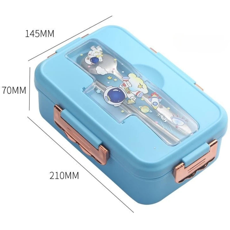 Cartoon Divided Lunch Box, Five Colour Options
