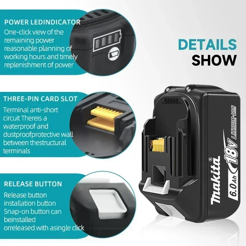 Makita 18V 6.0Ah Rechargeable Lithium Battery