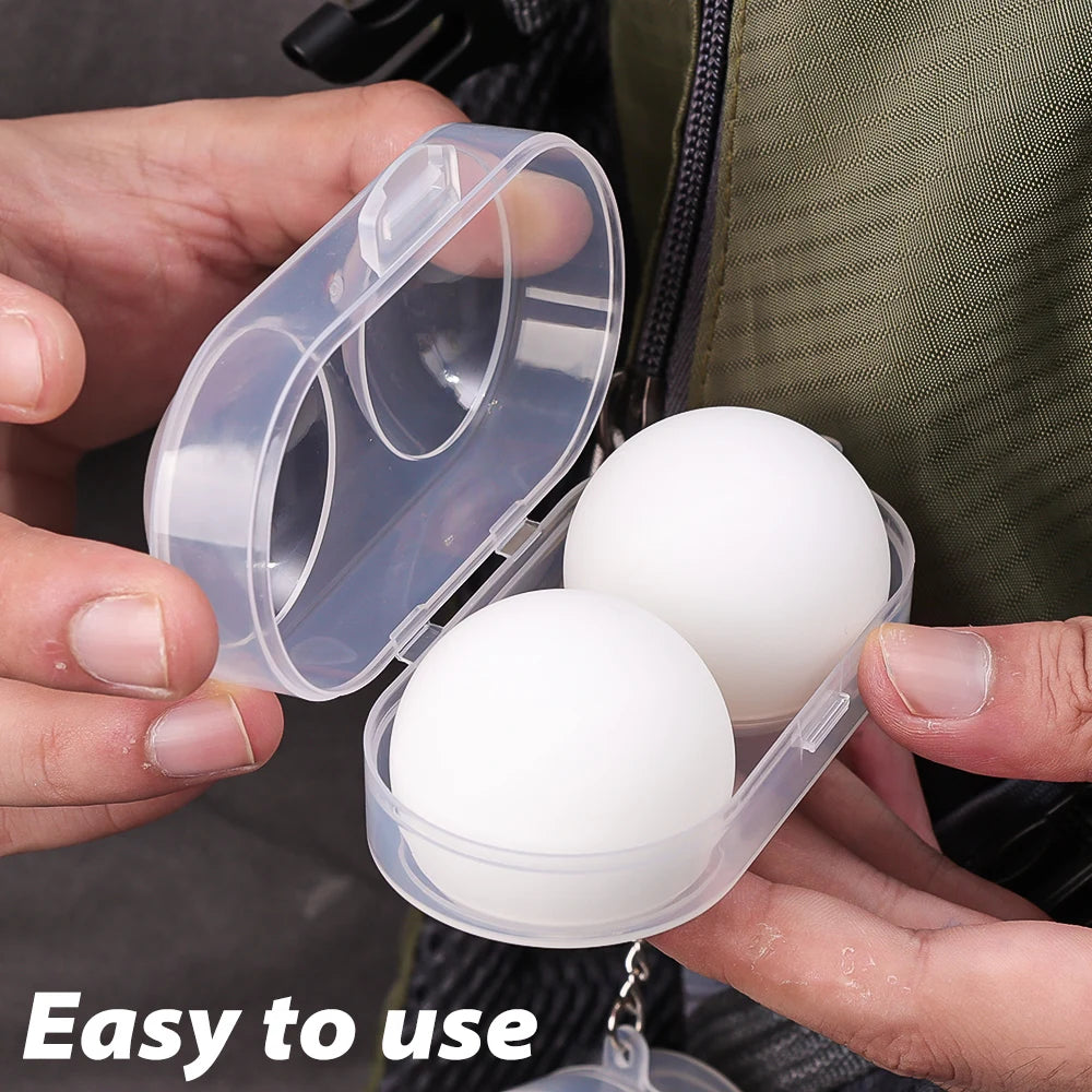 Transparent Table Tennis Ball Case with Keychain