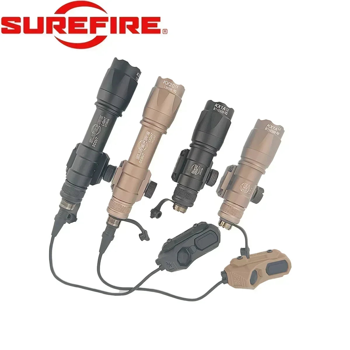 Surefire M600 M600C M300 Tactical Rifle AR15 Flashlight Airsoft Hunting Aisoft Rifle Gun Scout Light Axon Dual Function Switch