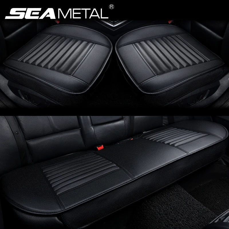 SEAMETAL Leather Seat Covers Car Cushion Four Seasons Automobiles Seat Cover Universal Pad Mats Protector for Car Seat