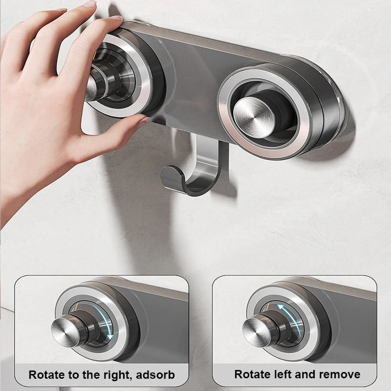No-Drill Magnetic Hair Dryer Holder for High-Speed Dryers