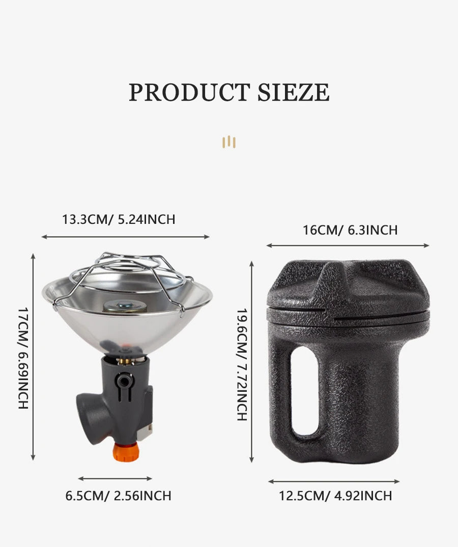 Portable Mini Gas Camping Heater with Propane Adapter