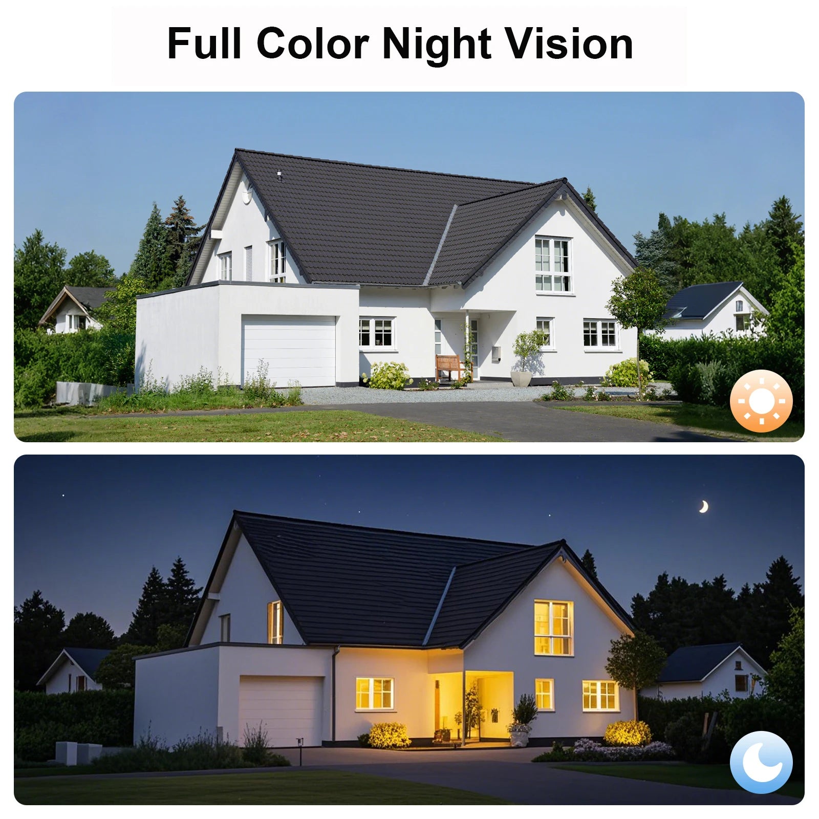 2K Solar Wall Light Camera with Color Night Vision and Human Detection