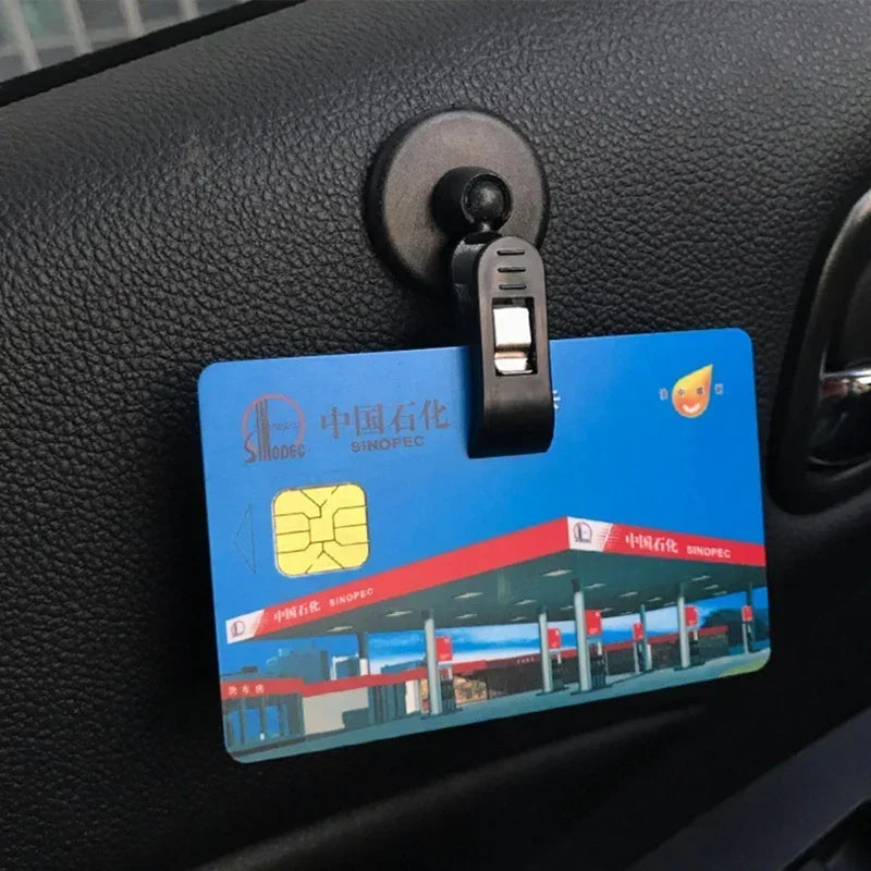 1-2 Pair Car Interior Window Clip Mount Black Suction Cap Clip Plastic Sucker Removable Holder For Sunshade Curtain Towel Ticket 