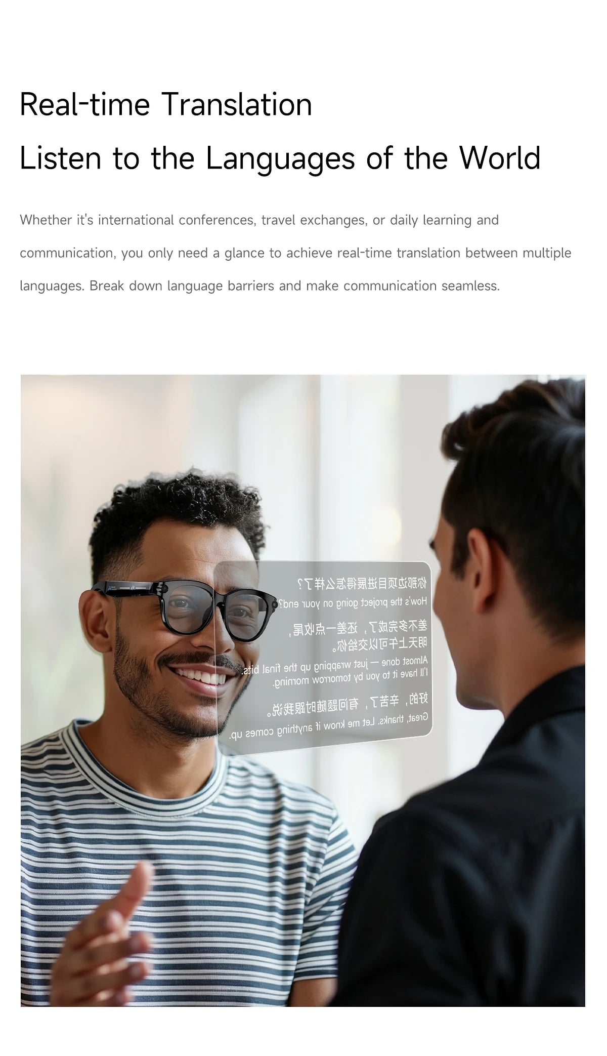 AI Smart Glasses Camera Video Recording AI Photo Recognition Bluetooth Call Smartglasses Translation Voice Sunglasses Men Women