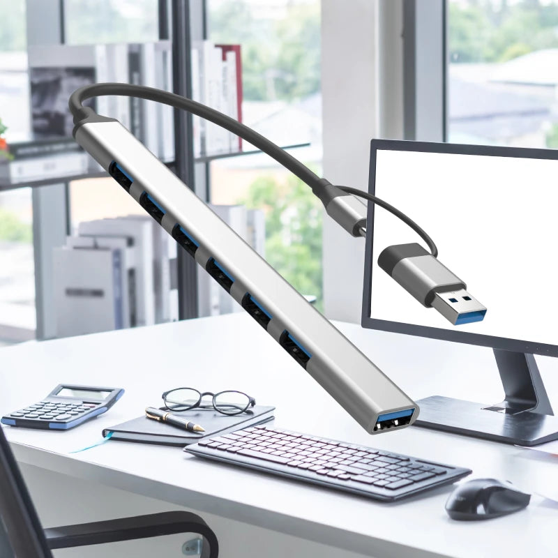 7-Port USB Hub for Compatible Host Devices