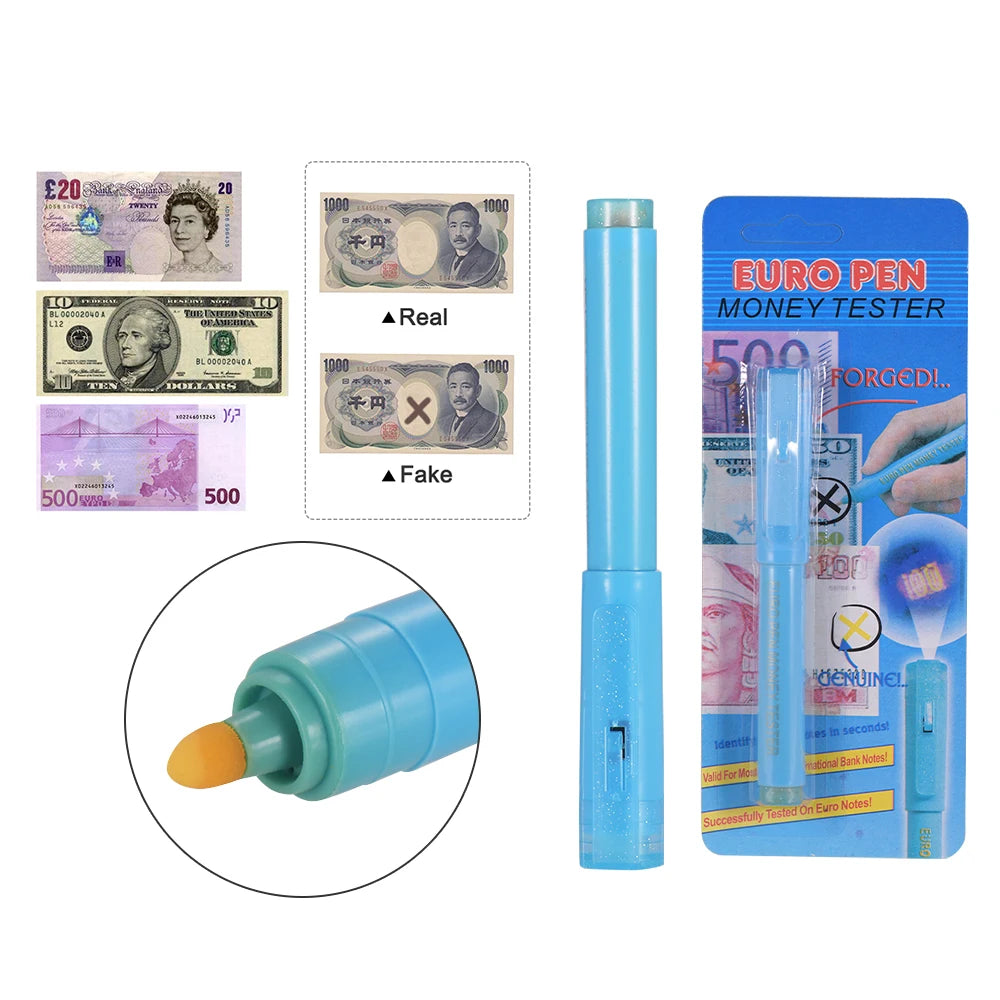 UV svetlo a pero na kontrolu bankoviek