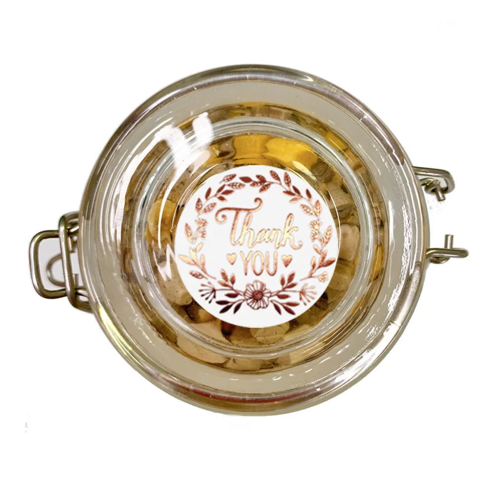 Luxury Bronzing Labels Thank You Stickers for Packages and Gifts