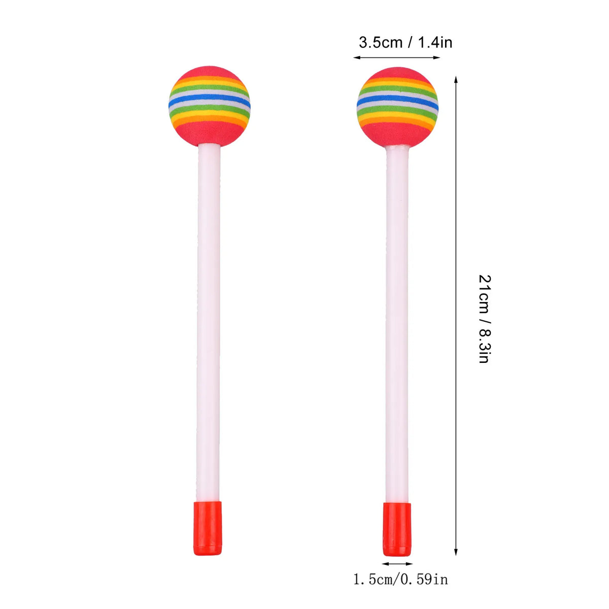 Par Rainbow EVA-perkusjonshammere, 21 cm