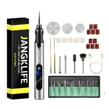 JANGKLIFE USB Cordless Rotary Tool Kit Woodworking Engraving Pen DIY For Jewelry Metal Glass Mini Wireless Drill 