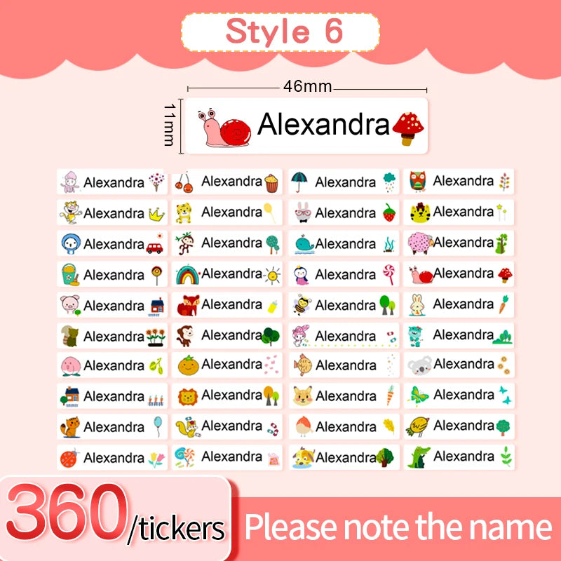 Personalized Name Labels – Style and Pack Options