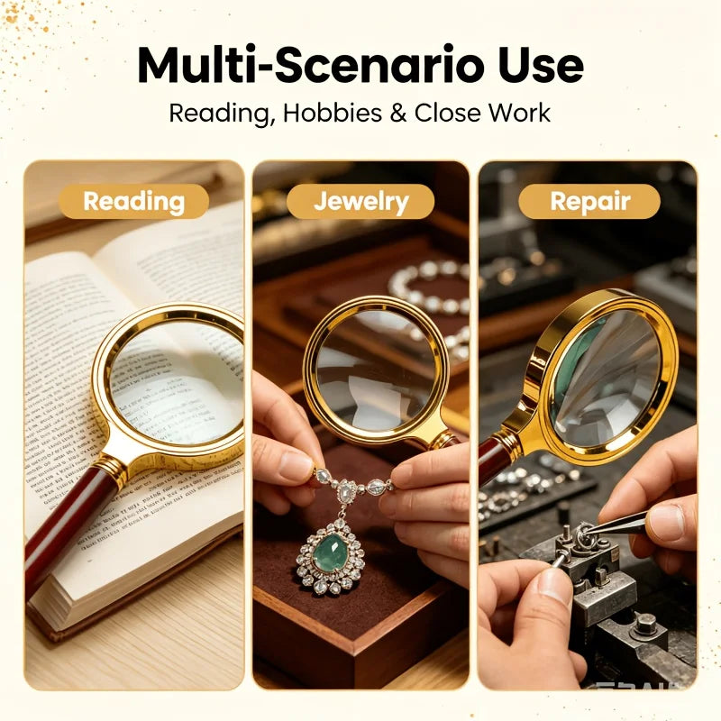 Handheld Magnifying Glass for Reading and Crafts