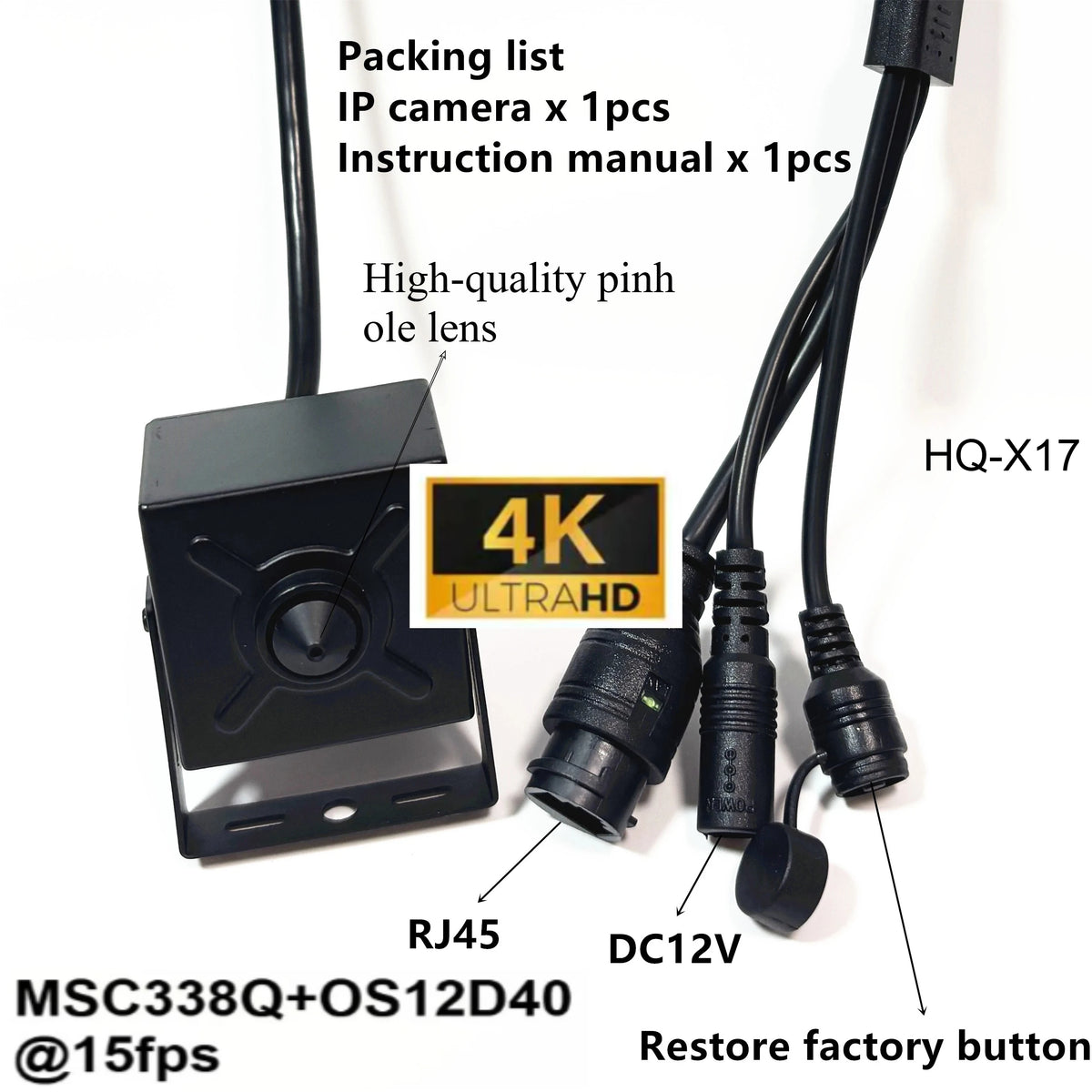 Mini-IP-Kamera 12MP PoE Audio Menschenerkennung