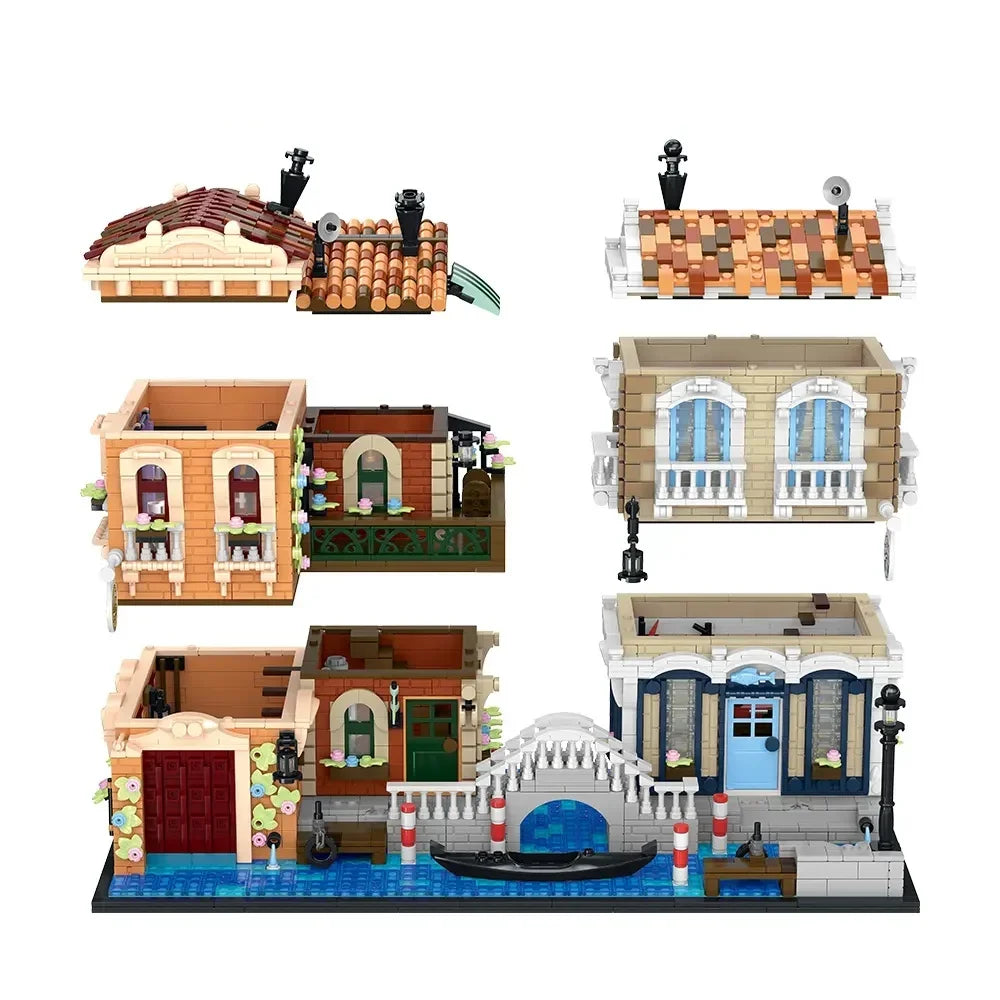 Venice Waterfront LED Brick Model Kit, 4610 Pieces