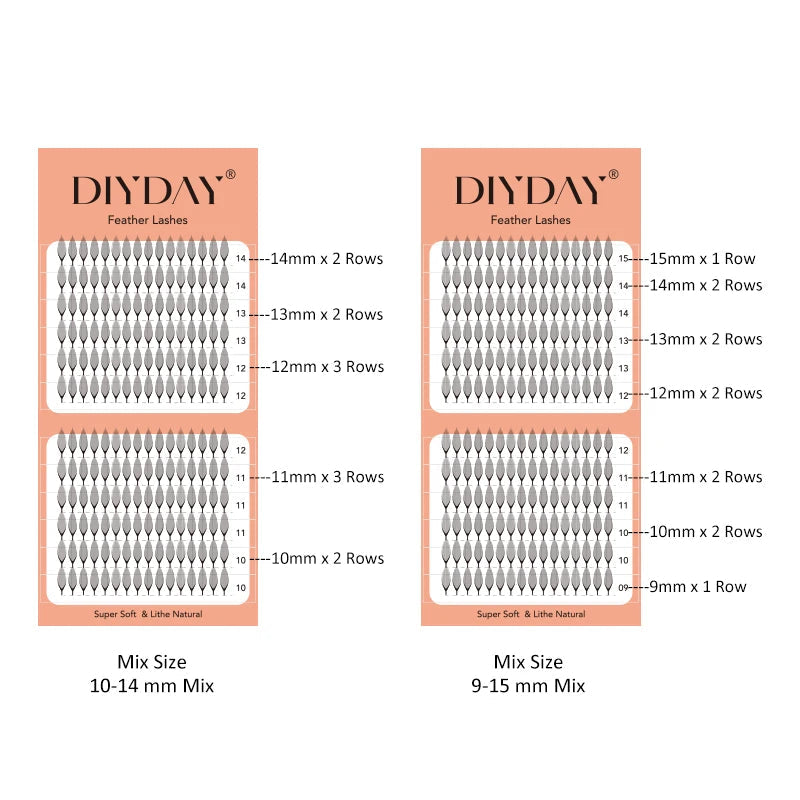 DIYDAY Comic Spire Eyelash Extension Premade Manga False Eyelashes Super Soft Light Feather-Feeling Anime Lashes for Makeup Tool 