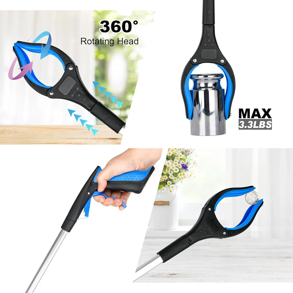 Pince de préhension pliable de 32 pouces avec mâchoire rotative