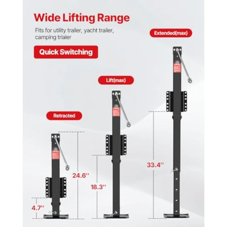 Heavy Duty 8000 lbs Trailer Jack for RV, Boat, Yacht