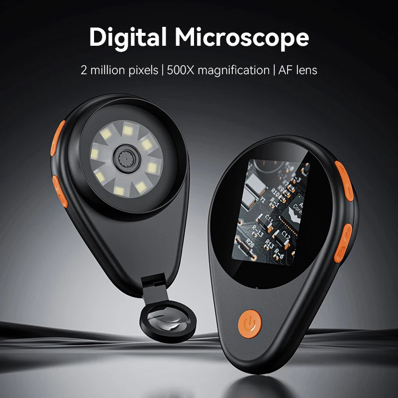 2.0inch 500X Digital Microscope 1080P Video Coin Microscopio with Magnifying Glass Wiht 8Leds for Electronics Repair Windows/Mac 