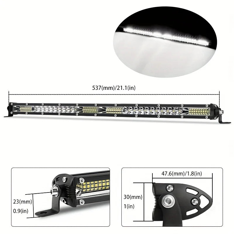 10" 20" inch LED Light Bar Off Road White Yellow Spot FLood Beam LED Work Light Bar for Car Atv Truck Suv Utv Driving Fog Light