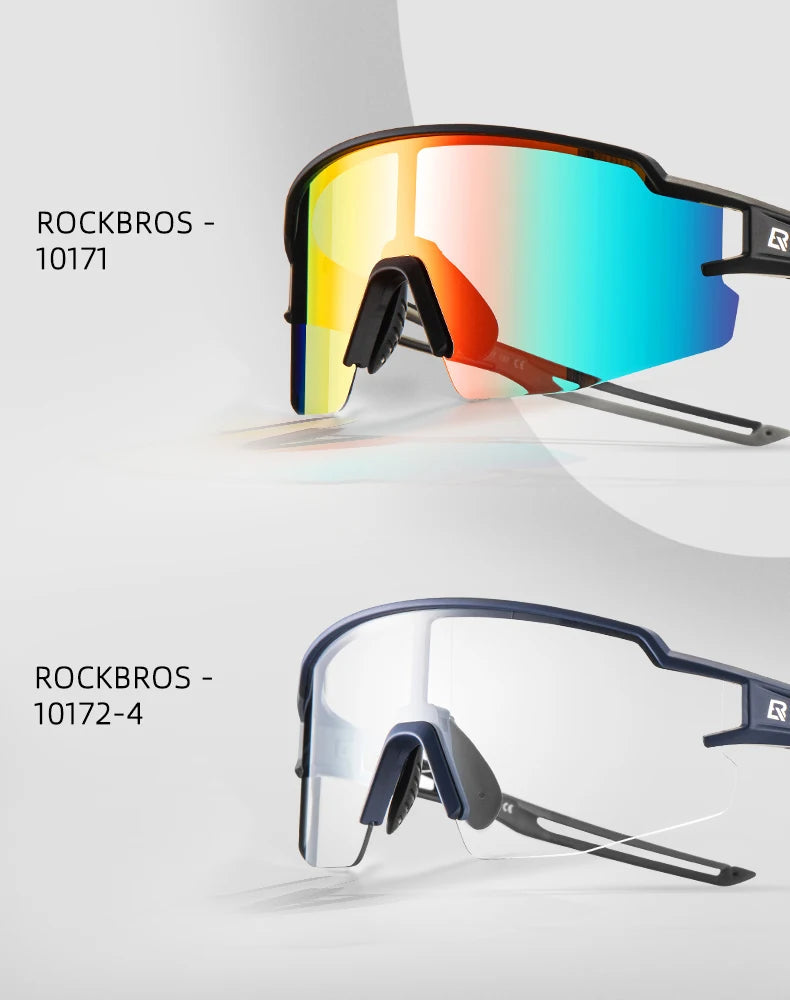ROCKBROS Cycling Glasses Photochromic Eye Protecting Glasses Glasses Eyewear Goggles Windproof Bicycle Outdoor Sports Sunglasses 