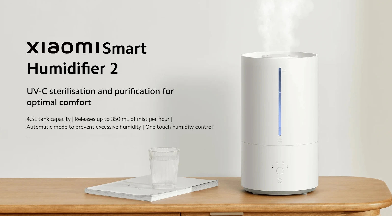 Xiaomi Smart Antibacterial Humidifier 2 4.5L UV-C Mist Control