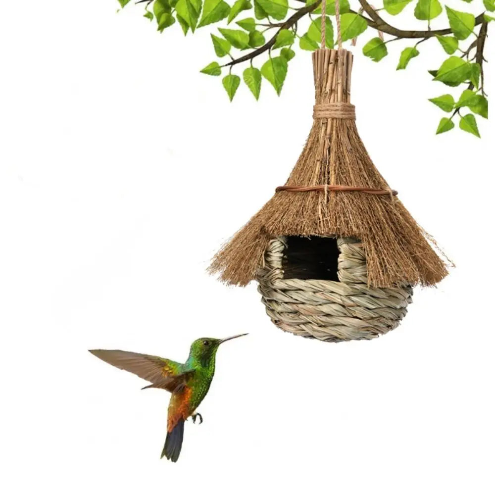 Handwoven Hanging Grass Bird House