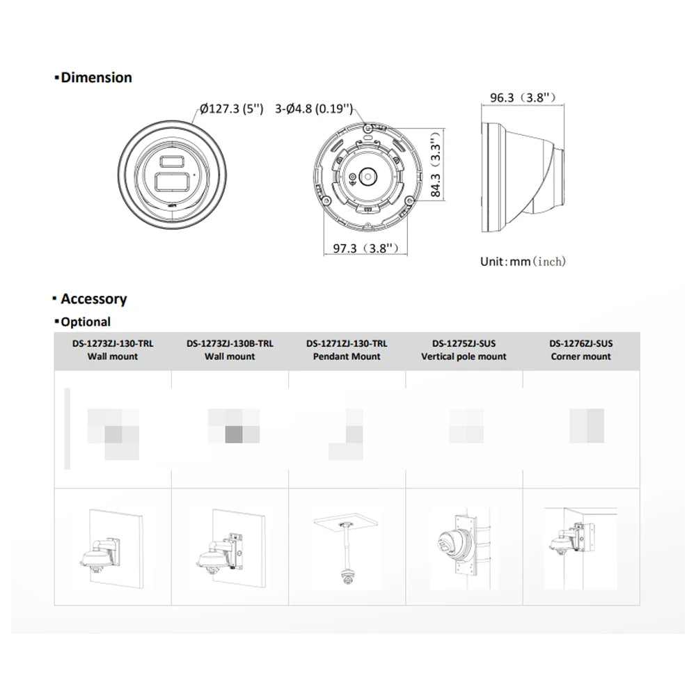 Hikvision 8MP IP Camera DS-2CD2383G2-LI2U/SL Smart Hybrid Light Arrayed Mic Speaker Turret Acusense Strobe Light Audible Warning 