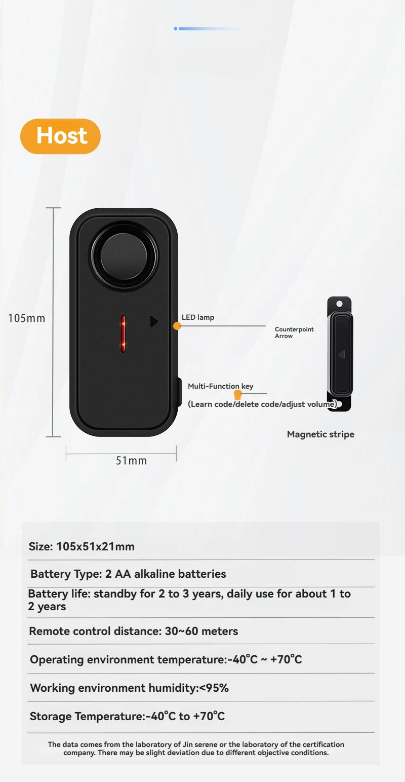  daljinski upravljan magnetski alarm za vrata - IP66