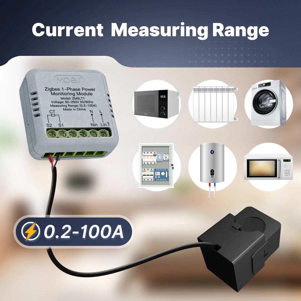 Wi-Fi Single-Phase Energy Meter with CT Clamp