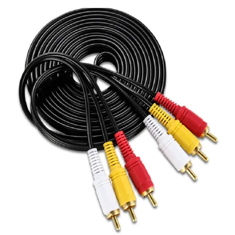 3-RCA AV-kabel, han-til-han