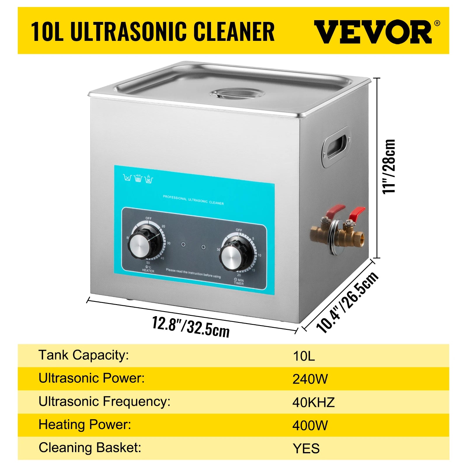 Ultrasonic Cleaner with Heating 2L–30L Deep Cleaning Machine