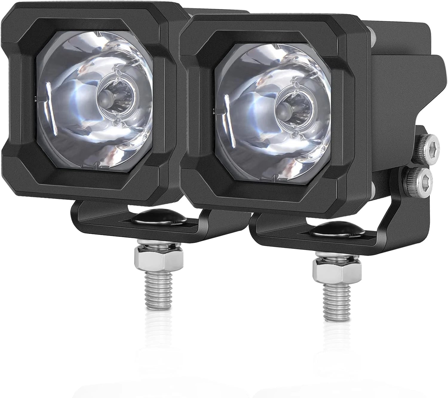 2 Inch LED Pod Lights, 1Pc/2Pcs 50W LED Cubes OffRoad Driving Lights Roof Rack Scene Light White Waterproof Plug and Play 12V DC