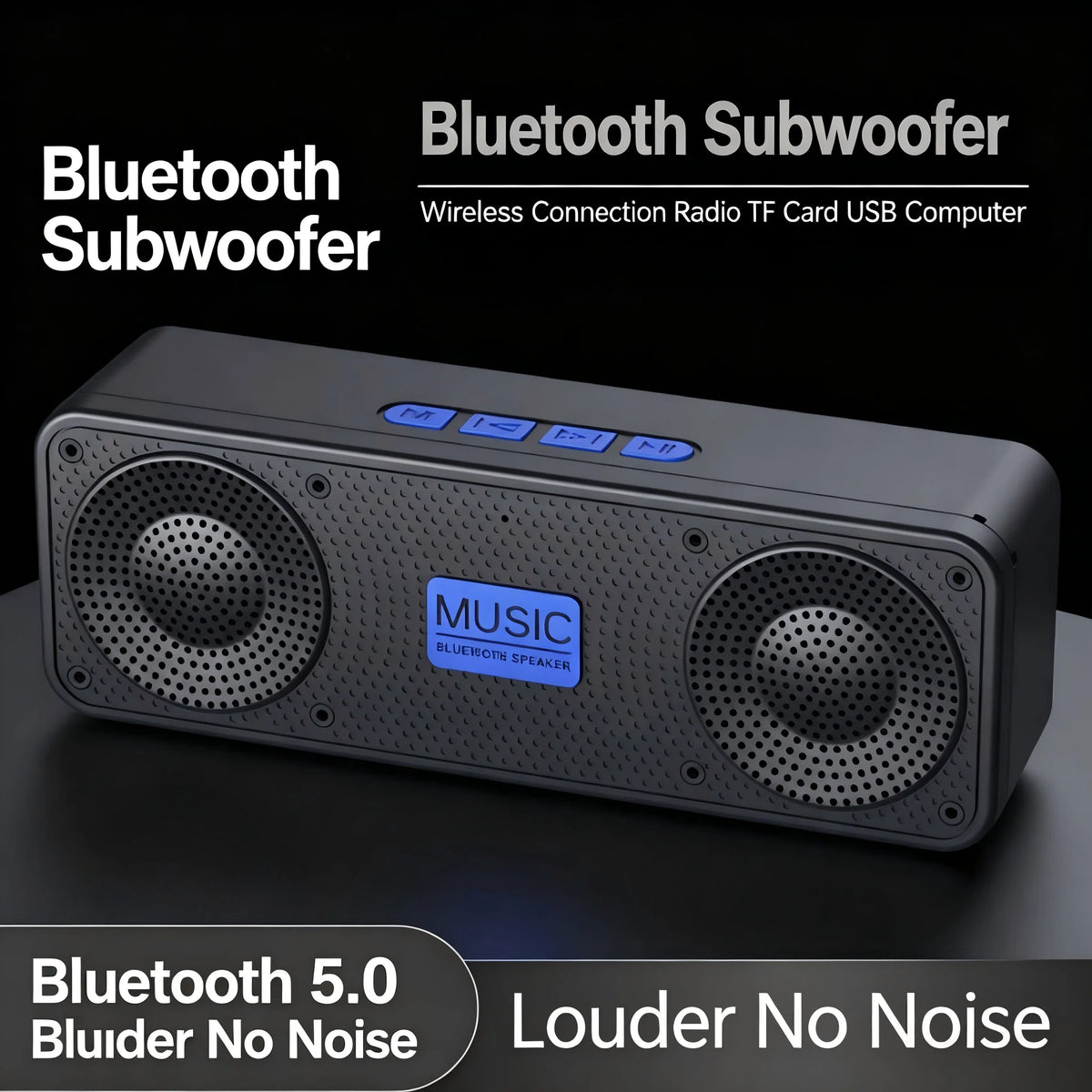 مكبر صوت محمول S18 يعمل عبر Bluetooth مع راديو FM ومدخل AUX