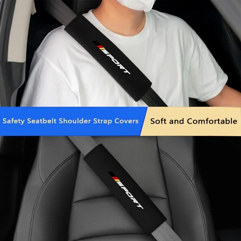 2 Pcs Soft and Comfortable Car Seat Belt Cushions, Personalized and Fashionable Seat Belt Cushions, Suitable for Vehicle Use
