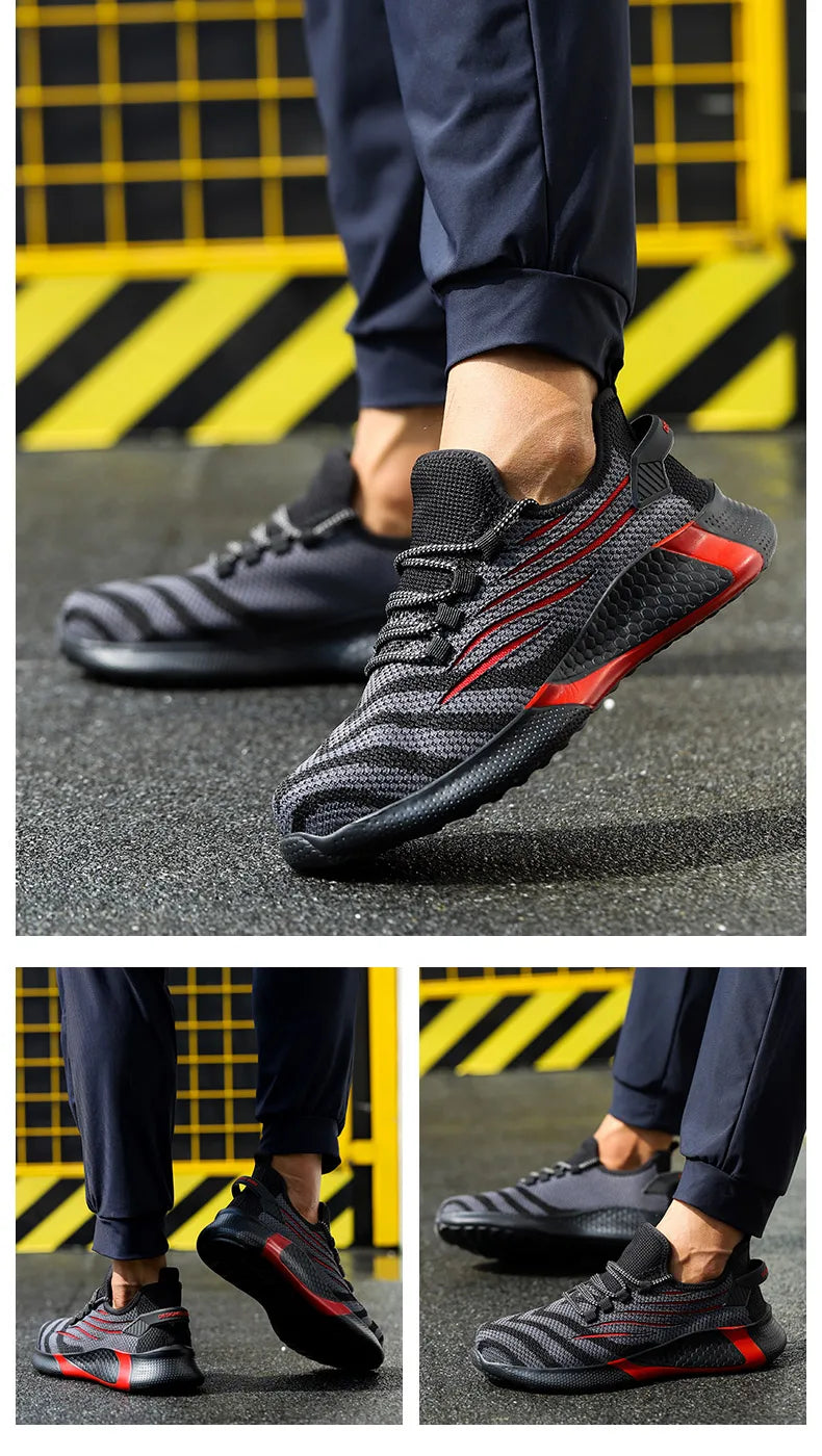 Men Work Safety Shoes Anti-puncture Working Sneakers Male Indestructible Work Shoes Men Boots Lightweight Men Shoes Safety Boots 