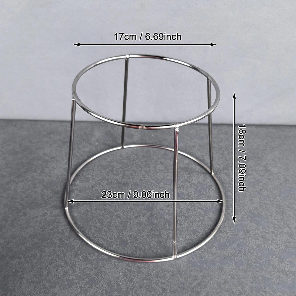 2-Tier Round Stainless Steel Serving Stand for Cakes and Snacks