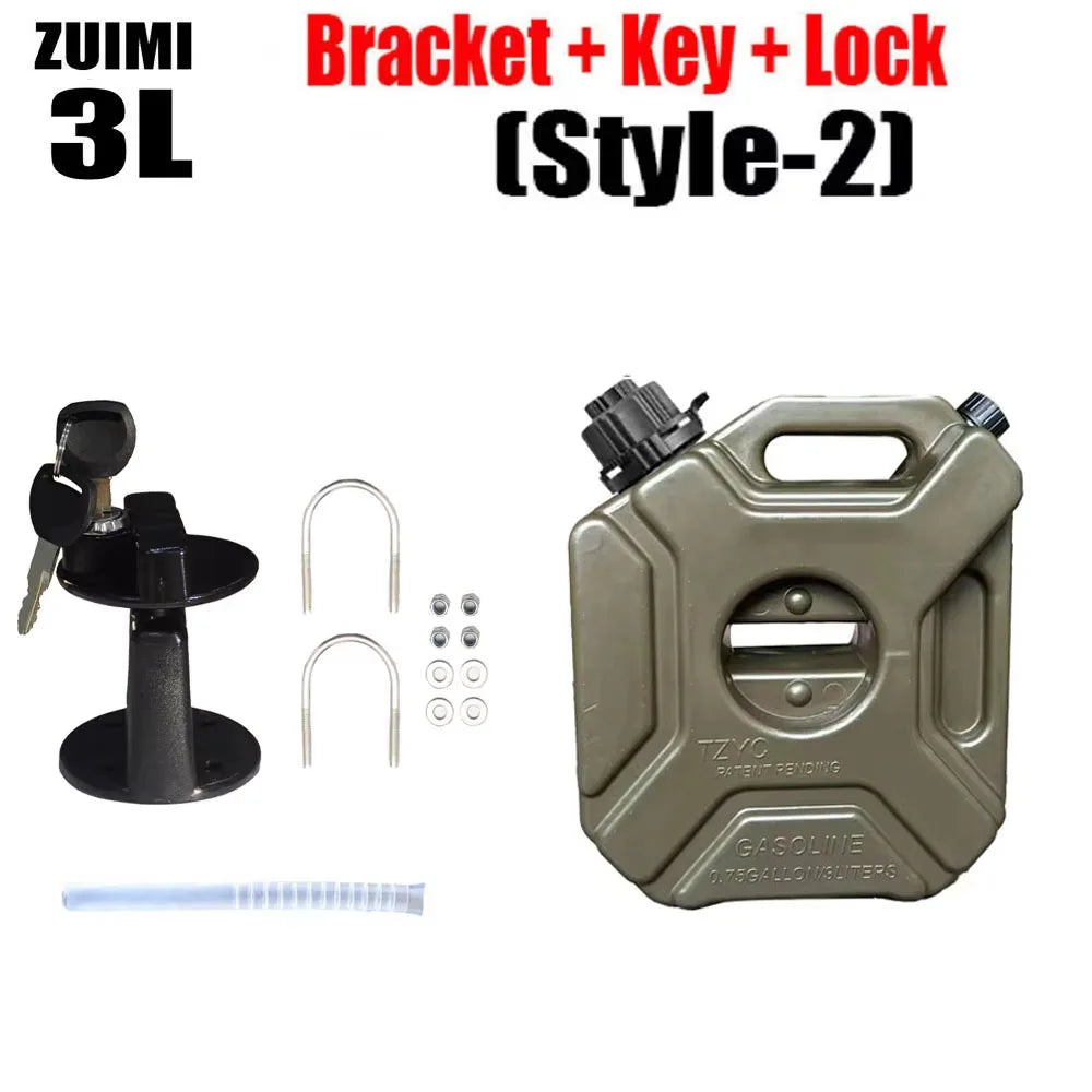 3/5L Child Lock Mororcycle Accessories Fuel Tank Petrol Cans Barrels Can Gas Spare Container Anti-static Jerry Can Fuel Tank 