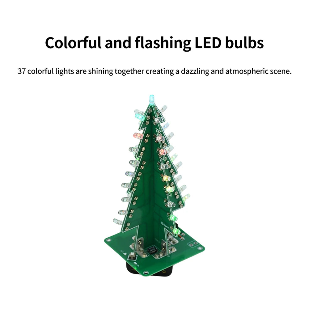 Solder-Free 3D LED Christmas Tree Kit