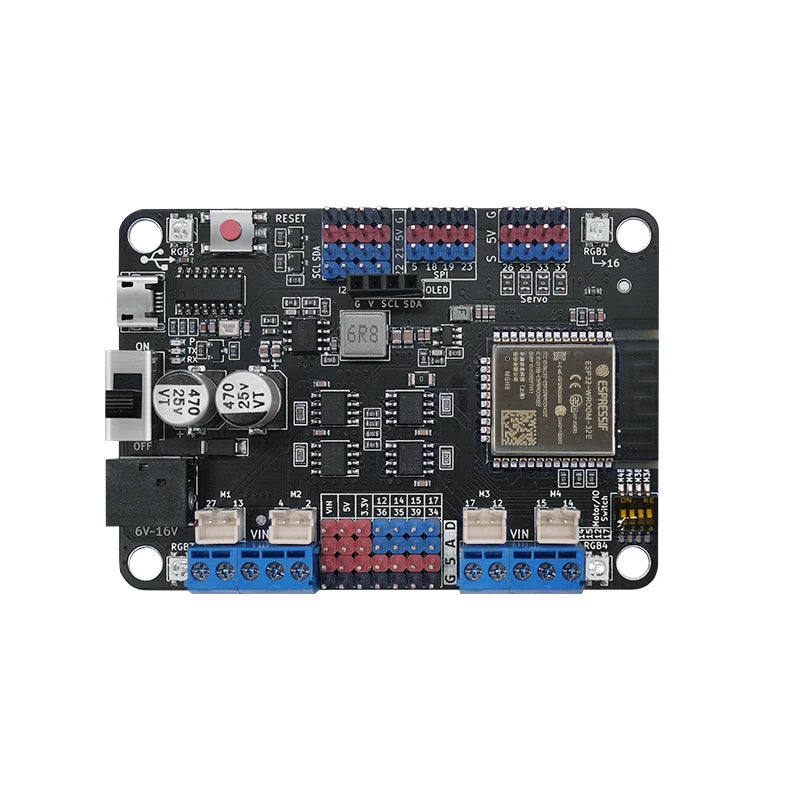 Vývojová deska ESP32 s Wi-Fi, Bluetooth a ovladačem motoru